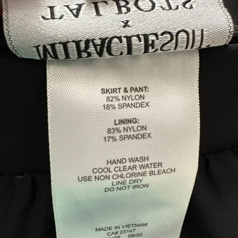 Miraclesuit X Talbots Skirt Swim Bottom Women's 6 Black Light Control Stretch‎
